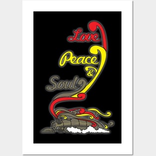 Love peace and soul Posters and Art